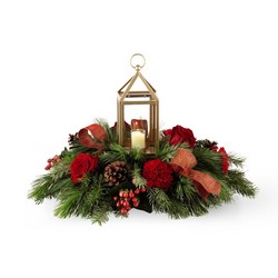 The I'll be Home for Christmas Centerpiece  from Parkway Florist in Pittsburgh PA